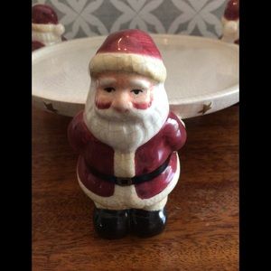 Santa Candle Stand or Serving Plate